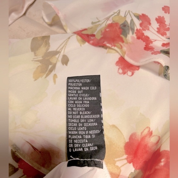 S.L. FASHIONS DRESS WITH SHADES OF CORAL AND PINK. LINED WITH WHITE. SZ 12 - Picture 7 of 10